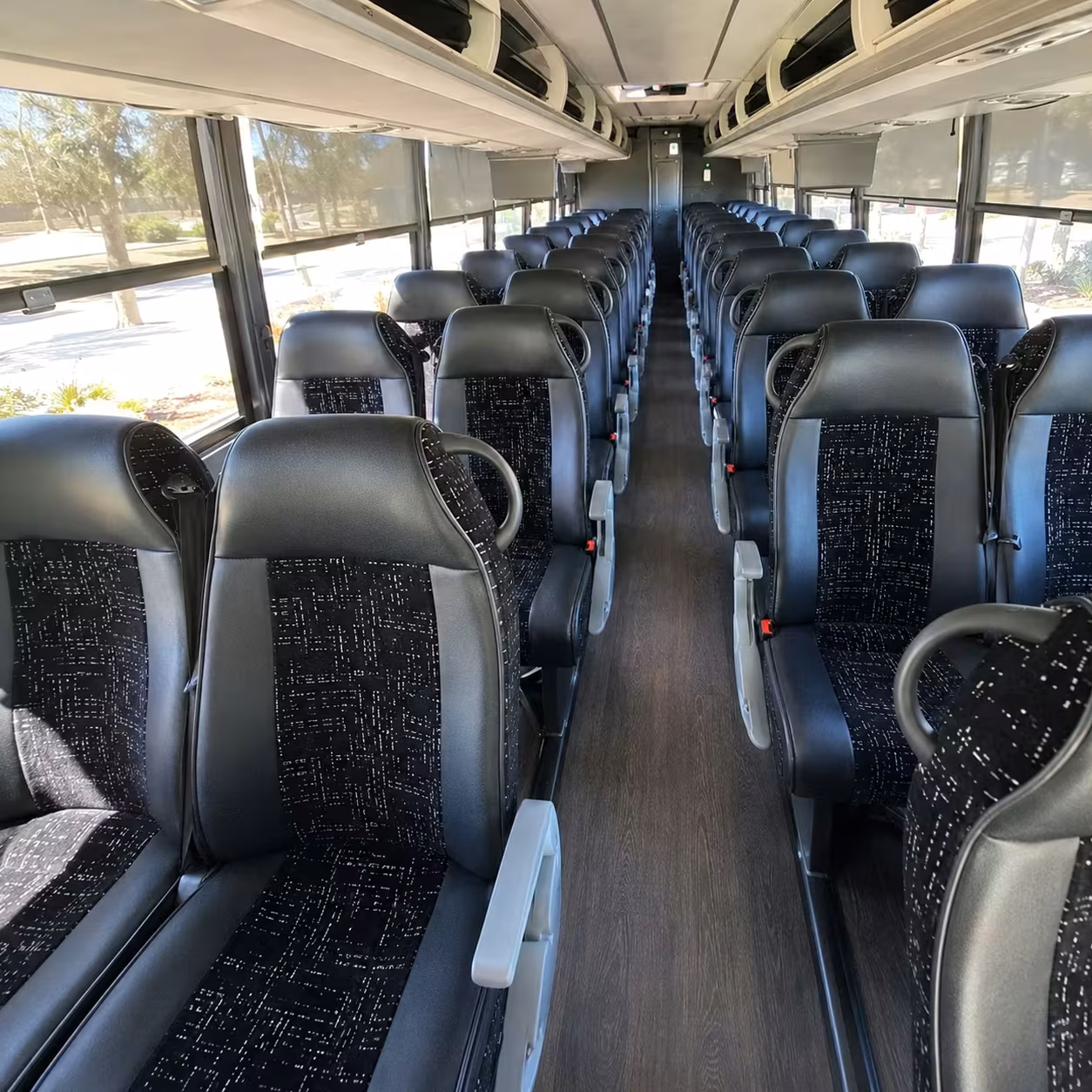 56 passenger charter bus interior
