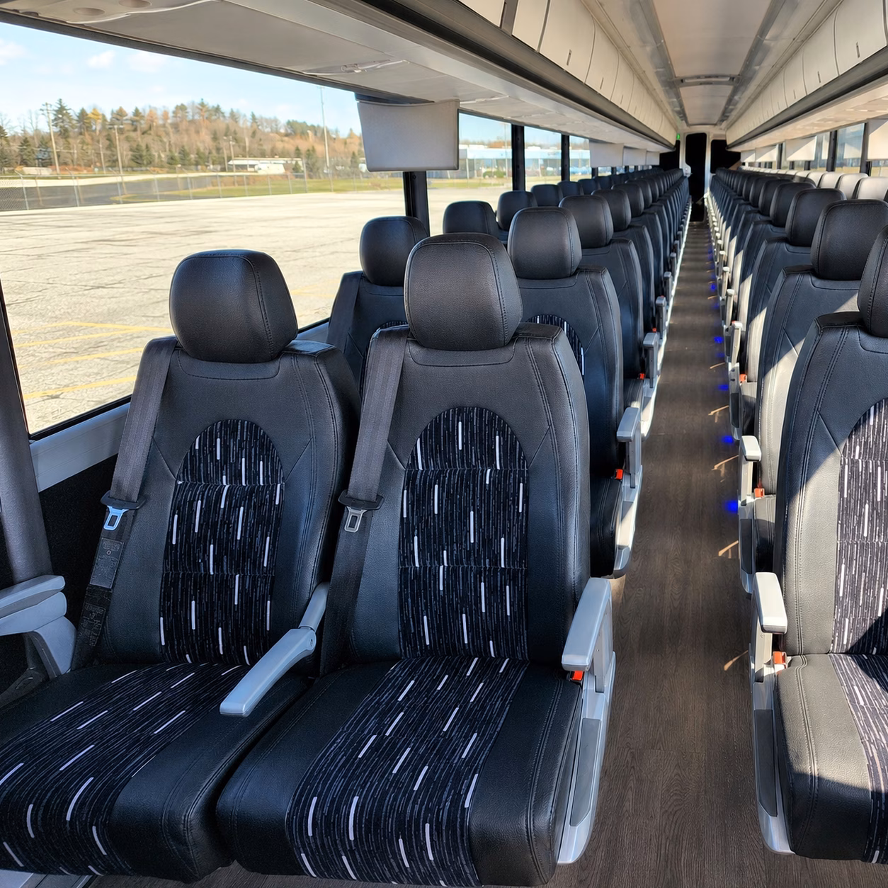 rochester hills charter bus interior