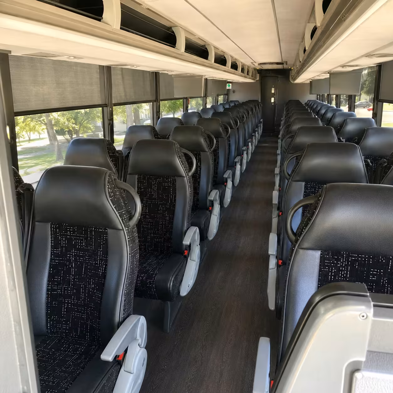 rochester hills charter bus rental interior