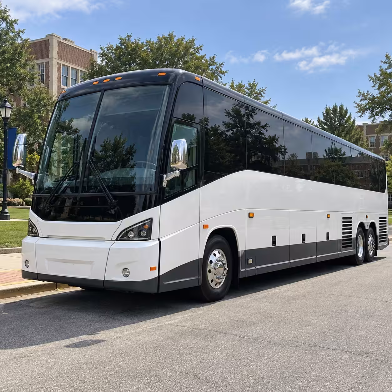 sports team fan charter bus rentals in rochester hills