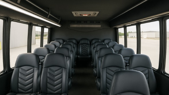 rochester hills 18 passenger minibus inside