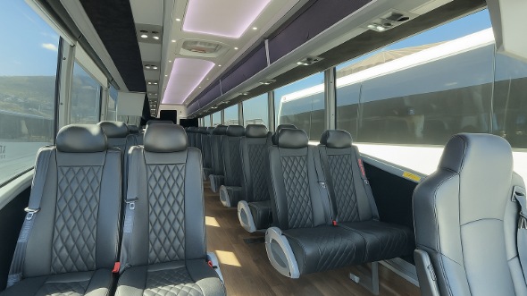 rochester hills 28 passenger minibus inside