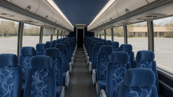 rochester hills 50 passenger charter bus inside