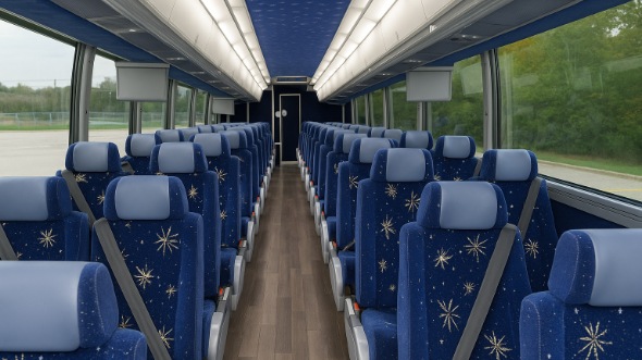 rochester hills 54 passenger charter bus inside