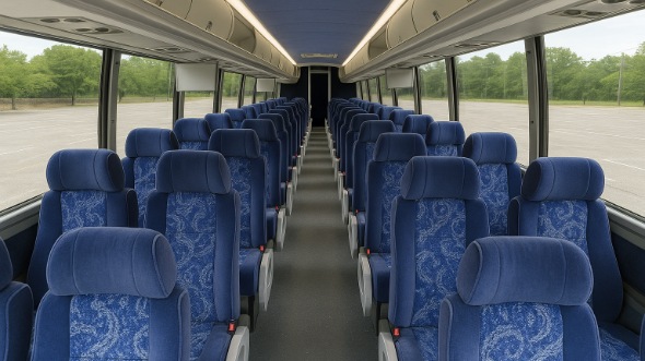 rochester hills 55 passenger charter bus inside